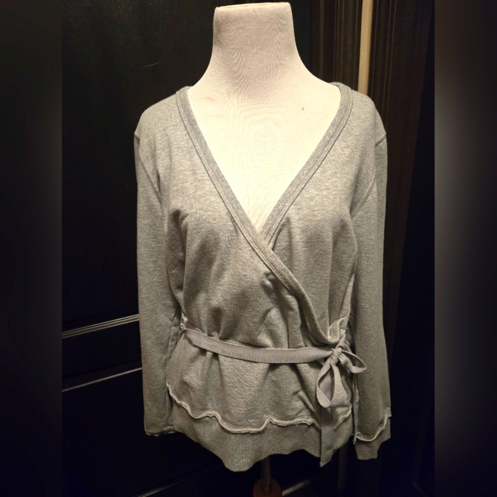 Grey Wrap Top